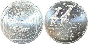 R2851 France 10 Euros Egalité Automne Monnaie de Paris Argent 2014 Sempé FDC