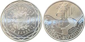 R2855 France 10 Euros Languedoc Roussillon Monnaie de Paris Argent 2010 FDC
