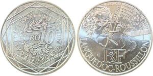 R2857 France 10 Euros Languedoc Roussillon Brassens MDP Argent 2012 FDC >Offer