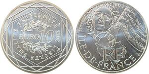 R2858 France 10 Euros Ile De France Edith Piaf Monnaie de Paris Argent 2012 FDC