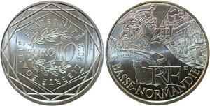 R2874 France 10 Euros Basse Normandie Guillaume Conquérant MDP Argent 2012 FDC