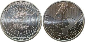 R2875 France 10 Euros Languedoc Roussillon Monnaie de Paris Argent 2010 FDC