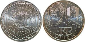 R2876 France 10 Euros Mayotte Monnaie de Paris Argent 2012 FDC -> Make Offer