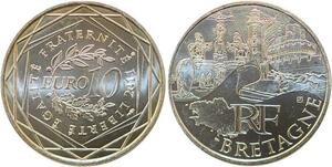 R2878 France 10 Euros Bretagne Monnaie de Paris Argent 2011 FDC -> Make Offer