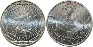 R2880 France 10 Euros Languedoc Roussillon Monnaie de Paris Argent 2010 FDC