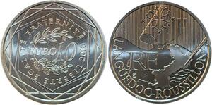 R2885 France 10 Euros Languedoc Roussillon Monnaie de Paris Argent 2010 FDC