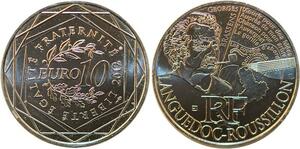 R2886 France 10 Euros Languedoc Roussillon Monnaie de Paris Argent 2012 FDC