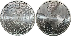 R2891 France 10 Euros Languedoc Roussillon Monnaie de Paris Argent 2012 FDC