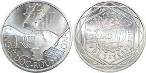 R2892 France 10 Euros Languedoc Roussillon Monnaie de Paris Argent 2010 FDC