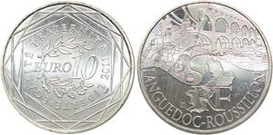 R2896 France 10 Euros Languedoc Roussillon Monnaie de Paris Argent 2011 FDC