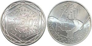 R2900 France 10 Euros Languedoc Roussillon Monnaie de Paris Argent 2010 FDC 