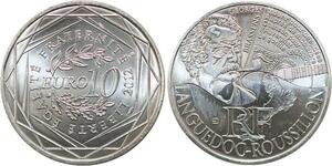 R2905 France 10 Euros Languedoc Roussillon Monnaie de Paris Argent 2012 FDC