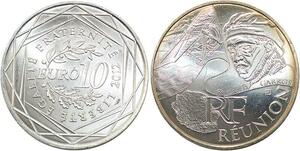 R2912 France 10 Euros Réunion Roland Garros Monnaie de Paris Argent 2012 FDC