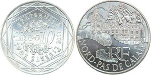 R2915 France 10 Euros Nord Pas de Calais Monnaie Paris Argent 2011 FDC > M Offer