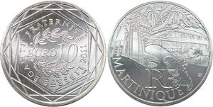 R2920 France 10 Euros Martinique Monnaie de Paris Argent 2011 FDC -> Make Offer