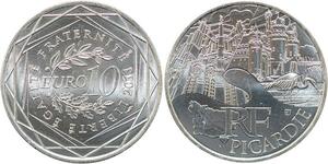 R2921 France 10 Euros Picardie Monnaie de Paris Argent 2011 FDC -> Make Offer