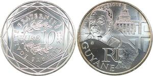 R2923 France 10 Euros Guyane Felix Eboué Monnaie Paris Argent 2012 FDC > M Offer