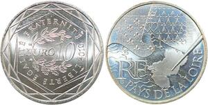 R2934 France 10 Euros Pays de la Loire Monnaie Paris Argent 2010 FDC > M Offer