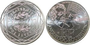 R2935 France 10 Euros Languedoc Roussillon Monnaie de Paris Argent 2012 FDC