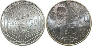 R2943 France 10 Euros Franche Comté Pasteur Monnaie Paris Argent 2012 FDC