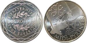 R2950 France 10 Euros Mydi-Pyrénées Monnaie de Paris Argent 2010 FDC -> M Offer