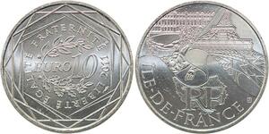 R2961 France 10 Euros Ile-de-France Monnaie de Paris Argent 2011 FDC -> M Offer