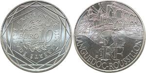 R2967 France 10 Euros Languedoc Roussillon Monnaie de Paris Argent 2011 FDC