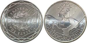 R2968 France 10 Euros Languedoc Roussillon Monnaie de Paris Argent 2010 FDC