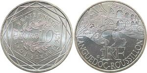 R2976 France 10 Euros Languedoc Roussillon Monnaie de Paris Argent 2011 FDC
