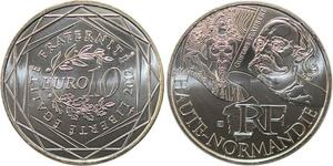 R2977 France 10 Euros Haute-Normandie Monnaie de Paris Argent 2012 FDC > M Offer