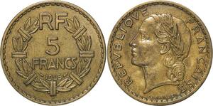 R3026 Rare France 5 Francs Lavrillier 1945 C Castelsarrasin > Make Offer