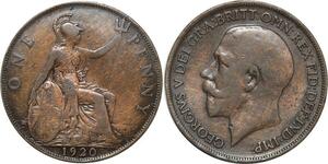 R3027 Great Britain UK One Penny George V 1920 > Make Offer