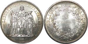 R3032 France 10 Francs Hercule Dupré 1965 Sortie Rouleau Argent FDC > Make Offer