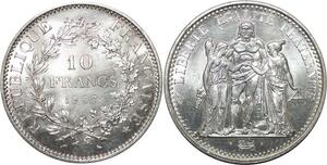 R3033 France 10 Francs Hercule Dupré 1967 Variété É Sortie Rouleau Argent FDC