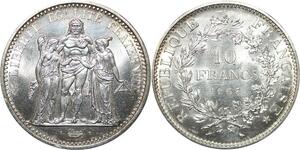 R3034 France 10 Francs Hercule Dupré 1965 Sortie Rouleau Argent FDC > Make Offer