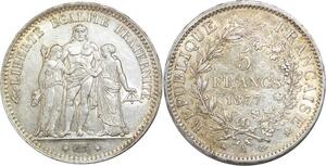 R3091 France 5 Francs Hercule Dupré 1877 A Paris Argent > Make Offer