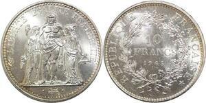 R3099 France 10 Francs Hercule Dupré 1965 Sortie Rouleau Argent FDC > Make Offer