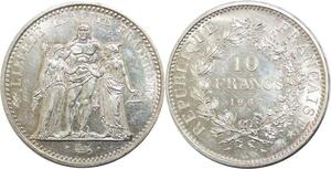 R3102 France 10 Francs Hercule Dupré 1967 Variété É Sortie Rouleau Argent SPL