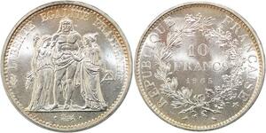 R3110 France 10 Francs Hercule Dupré 1965 Sortie Rouleau Argent FDC > Make Offer