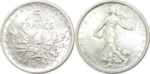 R3120 France 5 Francs Semeuse Roty 1962 Sortie Rouleau Argent FDC -> Make Offer