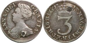 R3190 United Kingdom 3 Pence Anne 1713 Silver -> Make Offer
