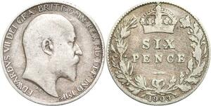 R3198 United Kingdom 6 Pence Edward VII 1903 Silver -> Make Offer