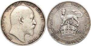 R3202 United Kingdom Shilling Edward VII 1906 Silver -> Make Offer