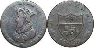 R3212 United Kingdom Lancaster Half Penny John of Gaunt 1794 -> Make Offer