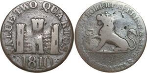 R3216 Gibraltar 2 Quartos George III 1810 -> Make Offer