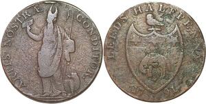 R3217 United Kingdom Half Penny Richard Paley 1791 -> Make Offer