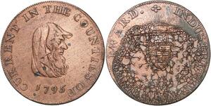 R3219 United Kingdom Cambridgeshire Half Penny Bedford Bees 1795 -> Make Offer