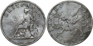 R3224 Greece Ionian Islands 2 Lepta George III Lion 1819 -> Make Offer