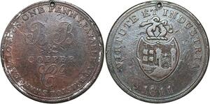 R3229 United Kingdom Somerset Bristol One Penny 1811 -> Make Offer