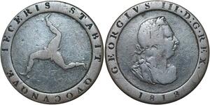 R3246 Isle of Man Half Penny George III 1813 -> Make Offer